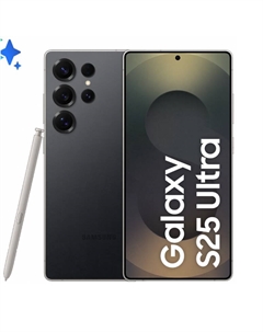 Смартфон Samsung Galaxy S25 Ultra, 6.9" 3120x1440 Dynamic AMOLED 2X, Qualcomm Snapdragon 8 Elite, 12Gb RAM, 1Tb, 3G/4G/5G, NFC, Wi-Fi, BT, 4xCam, 2-Sim, 5000 мА⋅ч, USB Type-C, Android 15, черный (SM-S