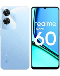 Смартфон Realme Note 60, 6.74" 1600x720 IPS, Unisoc Tiger T612, 4Gb RAM, 128Gb, 3G/4G, Wi-Fi, BT, 2xCam, 2-Sim, 5000 мА⋅ч, USB Type-C, Android 14, синий (RLM-3933.4-128.BL)