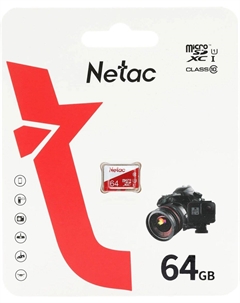Карта памяти 64Gb microSDXC ECO Class 10 UHS-I U1 (NT02P500ECO-064G-N) Netac