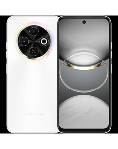 Смартфон Tecno Spark 30C, 6.67" 1600x720 IPS, MediaTek Helio G81, 4Gb RAM, 128Gb, 3G/4G, Wi-Fi, BT, 2xCam, 2-Sim, 5000 мА⋅ч, USB Type-C, Android 14, белый (TCN-KL5N.4.128.WH)