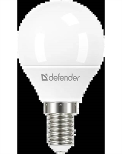 Лампа светодиодная E14 шар/P45, 8 Вт, 6500 K/холодный свет, 720лм, 220 В, Defender P45-8W-865-E14 (95205)