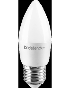 Лампа светодиодная E27 свеча/C37, 8 Вт, 4000 K/нейтральный свет, 640лм, 220 В, Defender C37-8W-840-E27 (95109)