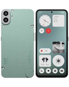 Смартфон Nothing CMF Phone 1, 6.67" 2400x1080 Super AMOLED, MediaTek Dimensity 7300, 8Gb RAM, 256Gb, 3G/4G/5G, Wi-Fi, BT, 2xCam, 2-Sim, 5000 мА⋅ч, USB Type-C, Android 14, мятный (A10400113)