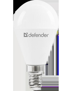 Лампа светодиодная E14 шар/P45, 12 Вт, 6500 K/холодный свет, 990лм, 220 В, Defender P45-12W-865-E14 (95229)