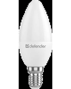 Лампа светодиодная E14 свеча/C37, 8 Вт, 4000 K/нейтральный свет, 640лм, 220 В, Defender C37-8W-840-E14 (95103)