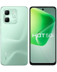 Смартфон Infinix HOT 50i, 6.78" 1600x720 IPS, MediaTek Helio G81, 4Gb RAM, 256Gb, 3G/4G, NFC, Wi-Fi, BT, 2xCam, 2-Sim, 5000 мА⋅ч, USB Type-C, Android 14, зеленый (10060962)