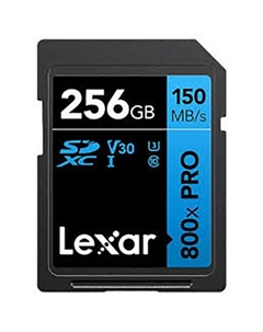 Карта памяти 256Gb SDXC Professional Class 10 UHS-I U3 V30 (LSD0800P256G-BNNNG) Lexar
