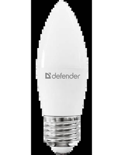 Лампа светодиодная E27 свеча/C37, 12 Вт, 3000 K/теплый свет, 990лм, 220 В, Defender C37-12W-830-E27 (95131)