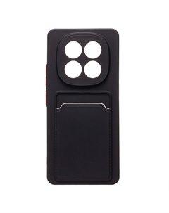 Чехол-накладка Activ SC304 с картхолдером для смартфона Xiaomi Redmi Note 14 Pro, силикон, черный (238763)