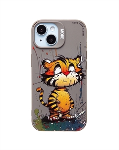 Чехол-накладка Activ SC335 для смартфона Apple iPhone 15, TPU, серый (тигр) (227035)