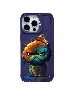 Чехол-накладка Activ SC335 для смартфона Apple iPhone 15 Pro Max, TPU, фиолетовый (кот) (227021)