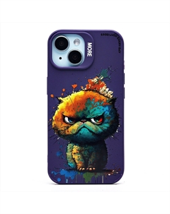 Чехол-накладка Activ SC335 для смартфона Apple iPhone 15, TPU, фиолетовый (кот) (227033)