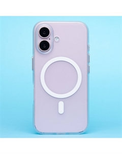 Чехол-накладка Activ SM038 SafeMag для смартфона Apple iPhone 16, TPU, белый/прозрачный (238594)