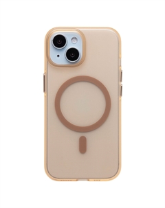 Чехол-накладка Activ SM038 SafeMag для смартфона Apple iPhone 15, TPU, золотистый/прозрачный (238589)