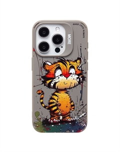 Чехол-накладка Activ SC335 для смартфона Apple iPhone 15 Pro, TPU, серый (тигр) (227029)