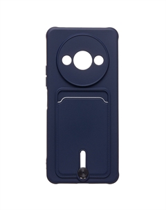 Чехол-накладка Activ SC304 с картхолдером для смартфона Xiaomi Redmi A3, силикон, темно-синий (238138)