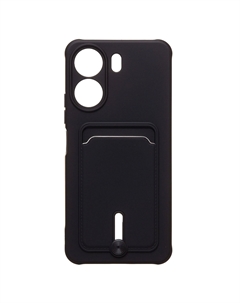 Чехол-накладка Activ SC304 с картхолдером для смартфона Poco C65, силикон, черный (229180)