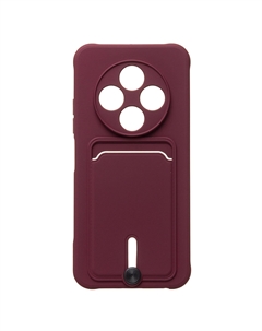 Чехол-накладка Activ SC304 с картхолдером для смартфона TECNO Spark 30 4G, силикон, бордовый (237638)