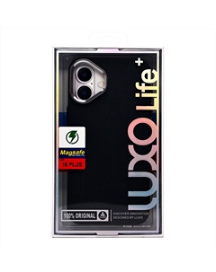 Чехол-накладка Luxo Creative PC для смартфона Apple iPhone 16 Plus, TPU, черный 123 (235593) Luxo creative