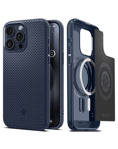 Чехол-накладка Spigen Mag Armor для смартфона Apple iPhone 15 Pro Max, TPU, синий (ACS06598)