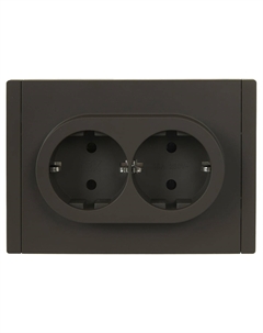 Блок розеток IEK FORTE&PIANO FP323, скрытый монтаж, 2-х постовая, с з/к, со шторками, 16А, в сборе, IP20, серый, 1 шт. (FP-R24-16-1-K03) Iek