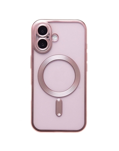 Чехол-накладка Activ SM027 SafeMag для смартфона Apple iPhone 16, силикон, розовый (235506)