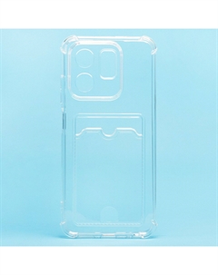 Чехол-накладка Activ SC276 с картхолдером для смартфона Infinix Hot 50i, силикон, прозрачный (237622)