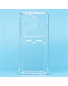 Чехол-накладка Activ SC276 с картхолдером для смартфона Huawei Pura 70 Pro Global, силикон, прозрачный (232848)