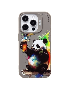 Чехол-накладка Activ SC335 для смартфона Apple iPhone 15 Pro, TPU, серый (панда) (227028)