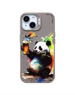 Чехол-накладка Activ SC335 для смартфона Apple iPhone 15, TPU, серый (панда) (227034)