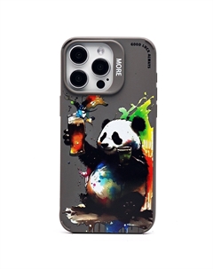 Чехол-накладка Activ SC335 для смартфона Apple iPhone 15 Pro Max, TPU, серый (панда) (227022)