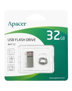 Флешка 32Gb USB 2.0 AH112, серебристый (AP32GAH112R-1) Apacer
