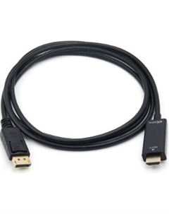 Кабель-переходник (адаптер) DisplayPort(19M)-HDMI(19M) 4K, 1.8 м, черный (KS-752-1.8) Ks-is