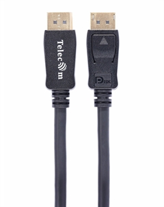 Кабель DisplayPort(20M)-DisplayPort(20M) 4K/8K, v1.4/1.4, 7.5 м, черный Econom TCG745C-7.5M (TCG745C-7.5M) Telecom