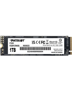 Твердотельный накопитель (SSD) Patriot 1Tb P320, 2280, PCI-E 3.0 x4, NVMe (P320P1TBM28) Retail Patriot memory