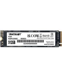 Твердотельный накопитель (SSD) Patriot 512Gb P320, 2280, PCI-E 3.0 x4, NVMe (P320P512GM28) Retail Patriot memory