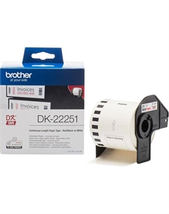 Картридж ленточный, 6.2 см x 15.24м, красный на белом, оригинальная (DK22251) Brother
