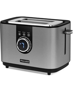 Тостер Rondell RDE-1200 1 кВт, подогрев, размораживание, серебристый (RDE-1200)
