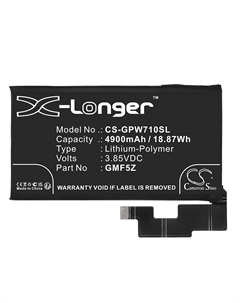 Аккумулятор CameronSino CS-GPW710SL/GMF5Z для Google Pixel 7 Pro, 3.85V, 4.9 А·ч (CS-GPW710SL) Cameron sino