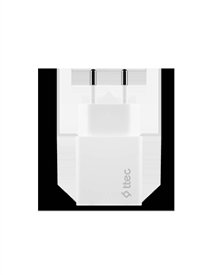 Сетевое зарядное устройство TTEC SmartCharger 10.5 Вт, USB, EU, белый (2SCS20B) Ttec