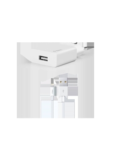 Сетевое зарядное устройство TTEC SmartCharger 10.5 Вт, USB, EU, белый (2SCS20LB), кабель Lightning 8pin Ttec