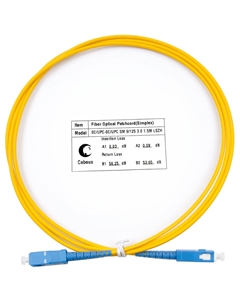 Патч-корд оптический SC/UPC-SC/UPC, SC/UPC-SC/UPC, одномодовый, 9/125, одинарный, 5 м, желтый (-SC-SC/SU-5.0) Twt