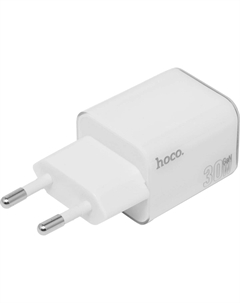 Сетевое зарядное устройство Hoco Glorious N47 30 Вт, EU, USB type-C, PD, белый (PD30W 35370)