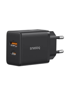 Сетевое зарядное устройство BASEUS Cube P10111403113-00 20 Вт, USB, EU, USB type-C, Quick Charge, PD, черный (BAS-P1011140311300) Baseus