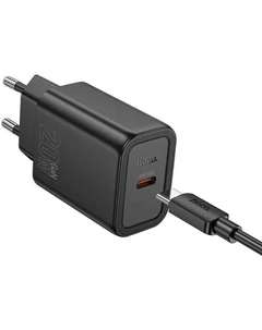 Сетевое зарядное устройство Hoco Gentle N60 20 Вт, EU, USB type-C, Quick Charge, PD (2073184), кабель type-C/type-C