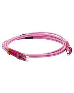 Патч-корд оптический LAN-2LC-2LC/OM4/SL-20, LC/PC-LC/PC, многомодовый, 50/125, OM4, двойной, 20 м, LSZH, розовый (LAN-2LC-2LC/OM4/SL-20) Lanmaster