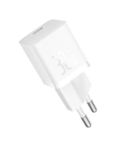 Сетевое зарядное устройство BASEUS GaN5 Fast Charger (mini) 1C 30W CCGN070502 30 Вт, EU, USB type-C, Quick Charge, PD, белый (CCGN070502) Baseus