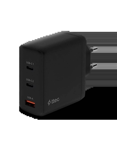 Сетевое зарядное устройство TTEC SmartCharger 120 Вт, USB, EU, 2xUSB type-C, Quick Charge, PD, черный (2SCG04S) Ttec