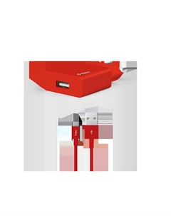 Сетевое зарядное устройство TTEC SmartCharger 10.5 Вт, USB, EU, красный (2SCS20CK), кабель USB Type C Ttec