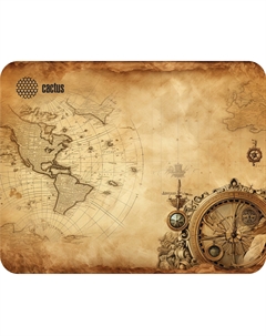 Коврик для мыши Vintage map, игровой, 250x200x3мм, принт (CS-MP-D10S) Cactus
